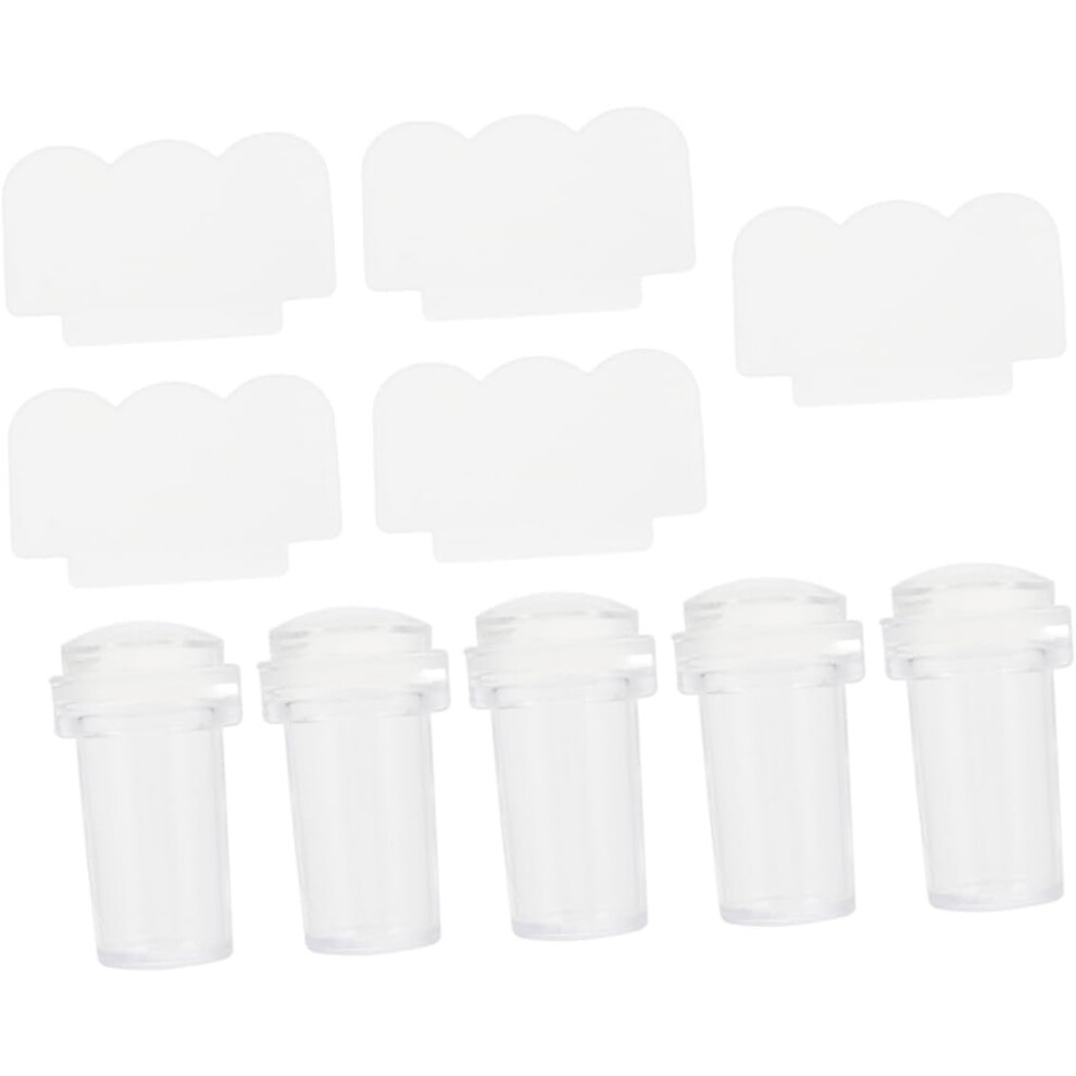 Hkhbjs 5Sets Nail Art Stamping Tool Professional Manicure Tools French Tip Stamping Geometric Nail Beauty