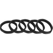 5 Stück Mikrofon-Antirollringe, Mikrofonhalter, rutschfeste Hülle aus Kunststoff, 8 Winkel, schwarz, für KTV-Auftritte