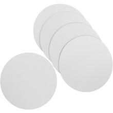 5 kpl valkoisia pyöreitä sublimaatiohiirimattoja, halkaisija 20 cm, paksuus 2 mm, tyhjä hiirimattosetti