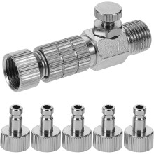 Airbrush Adapter Kit Quick Release Alloy Connectors 6pcs Set for Model Painting Nail Art Airbrush Supplies Compatible