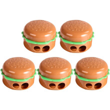 5 taille-crayons manuels en forme de hamburger