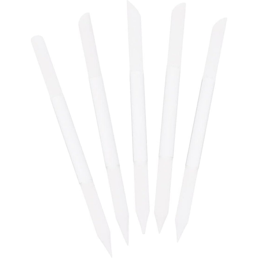 Hkhbjs 5Pcs Cylinder Shaped Crystal Glass Nail File Set 100X6mm Double Sided Nail Files Manicure Tool