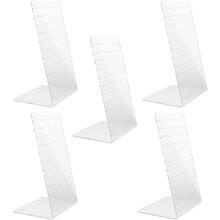 5er-Set Ohrringhalter aus Acryl, 120-Loch-Ohrringständer, robust, kratzfest, minimalistisches Schmuckdesign