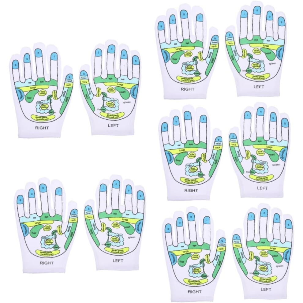 Hkhbjs White 5 Pairs Professional Reflexology Gloves For Household Acupoint Massage Convenient Hand Massager