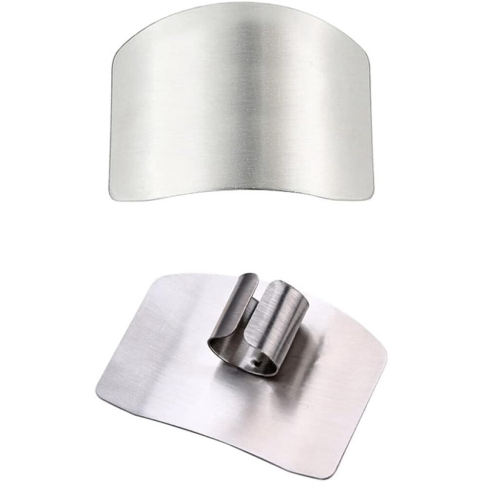 Hkhbjs Silver 5Pcs Stainless Steel Finger Guard Hand Protector For Cutting Vegetables Kitchen Tool