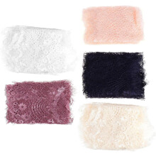 5pcs Crochet Lace Ribbon Border for Decorative Wrapping and DIY, Polyester Material