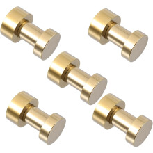5er-Set Handtuchhaken aus Messing zur Wandmontage – robust, platzsparend, elegant und schlicht