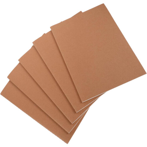 5pcs Kraft Notebooks Bulk with 36 Sheets Each, Stylish Appearance, Versatile White Pages