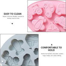 2 Stück 3D-Fahrzeug-Silikonform für Fondant, Süßigkeiten und Schokolade – stilvoll, flexibel und elegant