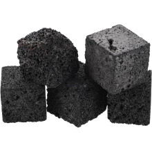 5 difusores de aromaterapia de piedra volcánica cuadrada negra de 3x3x3 cm