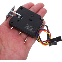 Serratura elettrica a comando DC12V, mini servocomando per porta con interruttore di rilevamento