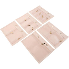 5 stuks fluwelen sieradenopbergtasjes, kleine stoffen etuis voor oorbellen, ringen, kettingen en reissieraden