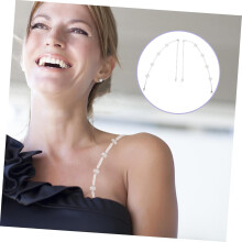 2pcs Pearl Straps Removable Dress Strap Holders Non-slip Underwear String Decor