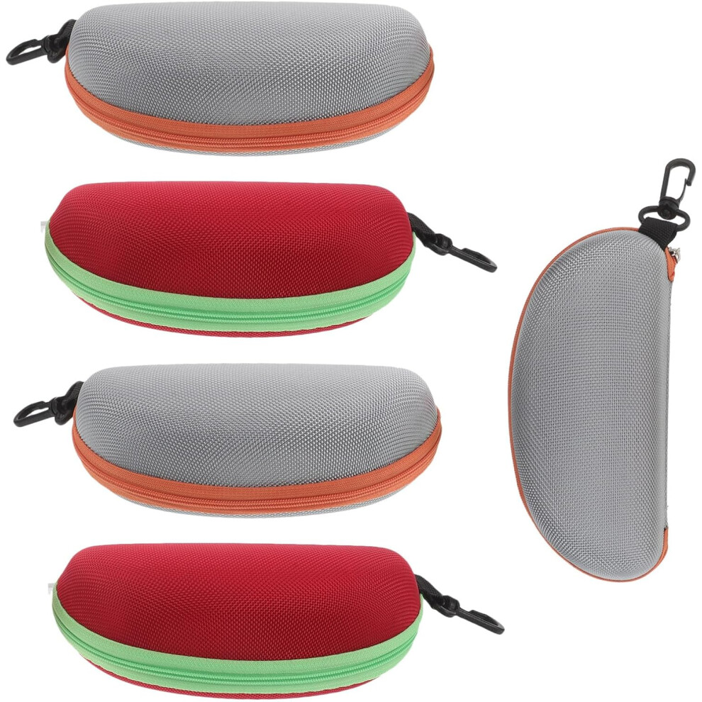 Hkhbjs 5Pcs Hard Zipper Eyeglasses Storage Box Sunglasses Case Eva Oxford Cloth Glasses Organizer