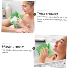 Lot de 2 éponges de bain en forme de fruits pour garçon et fille, pour un bain amusant.