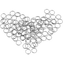 500 Stück Edelstahl-Schlüsselringe (0,6 x 6 mm), Metall-Spaltringe für Bastelarbeiten und Schmuckherstellung