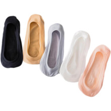 Dünne, unsichtbare Socken für Damen aus Baumwolle, ultraniedrig geschnitten, rutschfest, bequemes Futter für Ballerinas und Sandalen