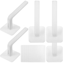 Lot de 5 porte-chapeaux muraux, organisateur de chapeaux en forme de L, matériau acrylique de qualité supérieure, adhésif