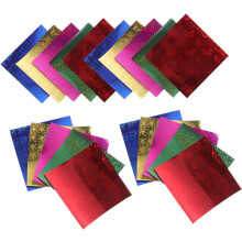 50 Blatt Laser-Origami-Quadrat-Glanzpapier, Falt-Origami-Papier-Set für Weihnachtsdekorationen