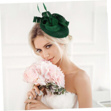 Acessórios de cabelo espiral Falsa gasa para casamento Ocasião nupcial Cabelo delicado para mulheres Eventos especiais de festa Verde
