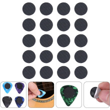 Grips pour médiators de guitare faciles à fixer, en caoutchouc noir, 20 pièces, accessoires pour médiators.