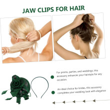 Spiralförmige Haaraccessoires aus Kunstgaze für Hochzeiten, Brautfrisuren, zarte Frisuren für Damen, besondere Partys und Events, Grün