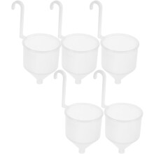 5pcs Viscosity Tester Viscosity Cup Kit Portable Sturdy Construction White Plastic Funnel