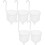 5pcs Viscosity Tester Viscosity Cup Kit Portable Sturdy Construction White Plastic Funnel 1