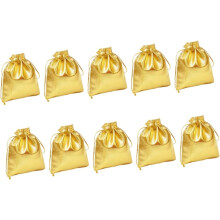 50 goldene Schmuckbeutel mit Kordelzug für Hochzeiten, Gastgeschenke und Süßigkeitenaufbewahrung – elegante Beutel