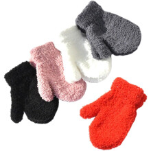 5 paar warme gebreide handschoenen met volledige vingers, zachte thermische wanten voor buitenactiviteiten in koud weer, winterhandschoenen