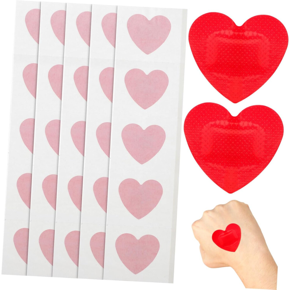 Hkhbjs 50Pcs Cute Heart-Shaped Pe Adhesive Plasters For First Aid Travel Small Adorable Hemostatic Patches