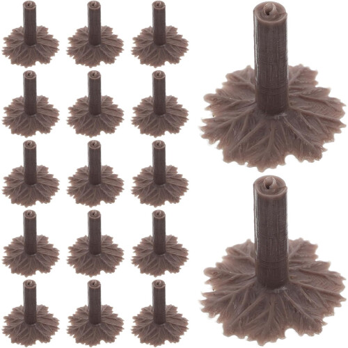 50Pcs Light Brown Plastic Model Tree Feet for Miniature Diorama Trees Landscape