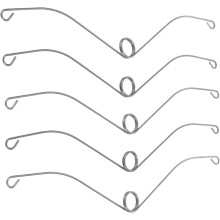 Lot de 5 clips à ressort pour ventilateur d'extraction de toilettes, en acier inoxydable argenté, haute tension et ventilation améliorée