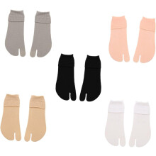 5 Paar Samt-Tabi-Socken, Zehensocken für den Sommer für Damen und Herren, reine Knöchelstrümpfe