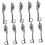 5 Pairs Heavy Duty Double Layer Zipper Pulls with Single Lock Hole Explosion Replacement 1