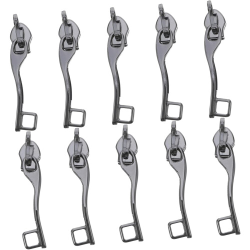 5 Pairs Heavy Duty Double Layer Zipper Pulls with Single Lock Hole Explosion Replacement