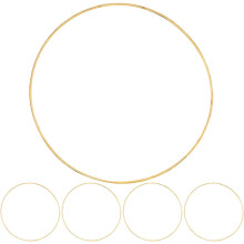 5 piezas de marcos de atrapasueños, anillo de metal para manualidades, anillo tejido para manualidades, 20 cm de diámetro, oro macizo.