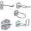5pcs Iron Tool Hanging Hooks Set for Pegboard Silver Curved and U Shaped Storage Hooks 1