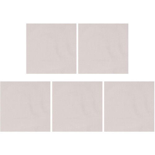 5 Stück Baumwoll-Leinen-Stickstoffquadrate, hellgrau