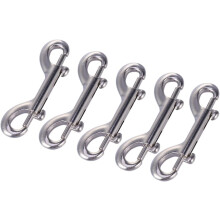 Lot de 5 mousquetons à ressort double en alliage de zinc pour porte-clés et camping