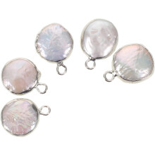 5-teiliges Set Perlenanhänger, Schmuckherstellung, Anhänger aus galvanisierten Süßwasserperlen, klassisches Design, vielseitig einsetzbar
