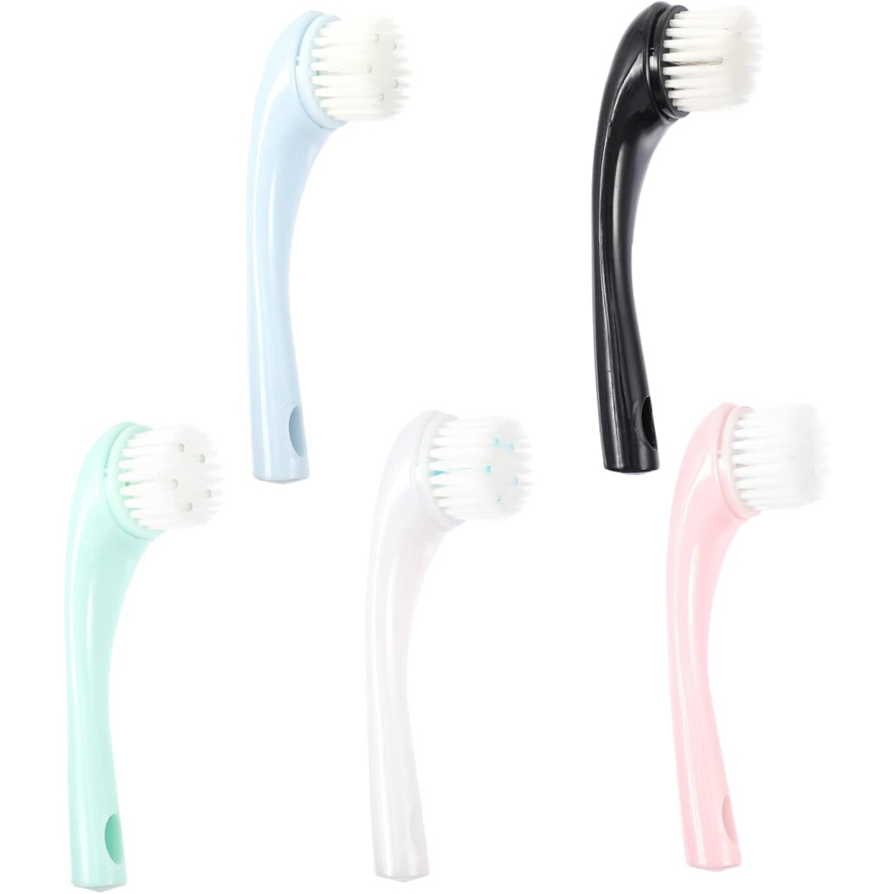 Hkhbjs Manual Facial Cleansing Brush Set 5Pcs Soft Bristles Face Massager Supple Cleansing Tool
