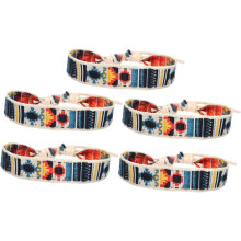 5er-Set Armbänder im Ethno-Stil, kreative Baumwollarmreifen, Damenschmuck zur Handdekoration, geeignet für indische Ethno-Kleidung und Partys