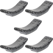 Lot de 5 supports à baguettes et cuillères en céramique, style japonais, portables et faciles à utiliser, noirs.