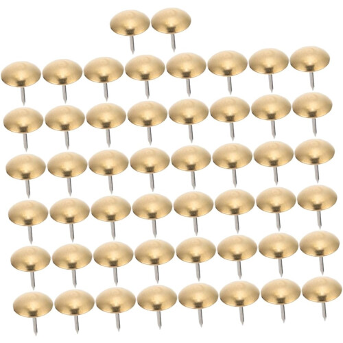 50pcs Round Head Pure Copper Nails for Upholstery Home Decor Boho Style