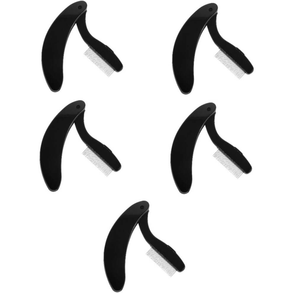 Hkhbjs Black 5Pcs Dense Lash Comb Eyelash Separating Tool Eyebrow Makeup Brush