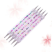Lot de 5 stylos à ongles colorés à double pointe