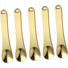 Lot de 5 mini spatules cosmétiques pour le soin du visage, cuillère à maquillage et lotion, cuillère pour les yeux, outils de soin de la peau