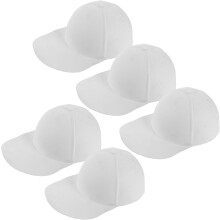5pcs pintado à mão chapéu de beisebol simples branco sem terminar chapéus esportivos em branco
