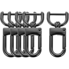 5 Stück Ersatz-Metallschnallen für Umhängetaschen in Gunmetal-Optik mit abnehmbaren Schrauben